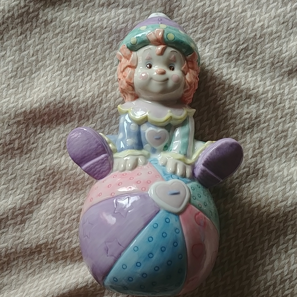 Clown bank porcelain